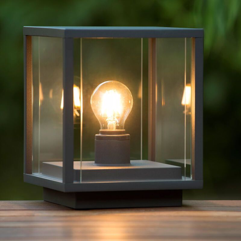 Antracytowa lampa zewnętrzna nowoczesna, Claire, IP54 Antracytowa lampa zewnętrzna nowoczesna, Claire, IP54