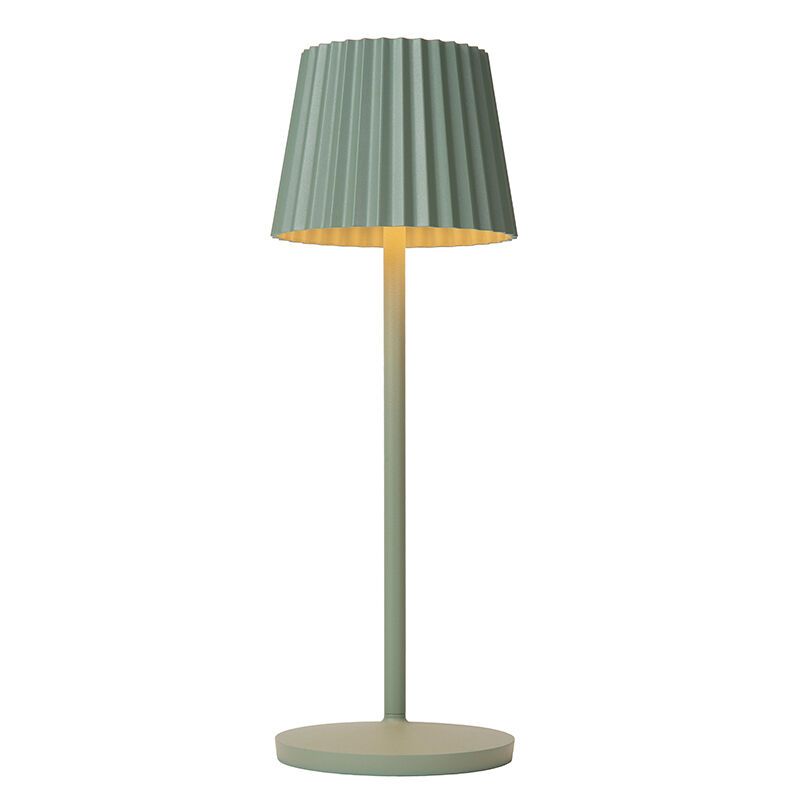 Zielona lampa stołowa ogrodowa rustykalna, Justine, 2W, 2700K LED, IP54, z dotykowy ściemniacz Zielona lampa stołowa ogrodowa rustykalna, Justine, 2W, 2700K LED, IP54, z dotykowy ściemniacz