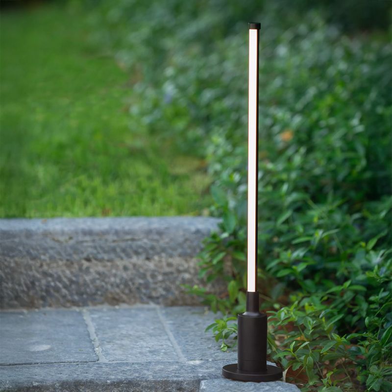 Czarna lampa dogruntowa nowoczesna, Lornex, 6W, 3000K LED, IP54