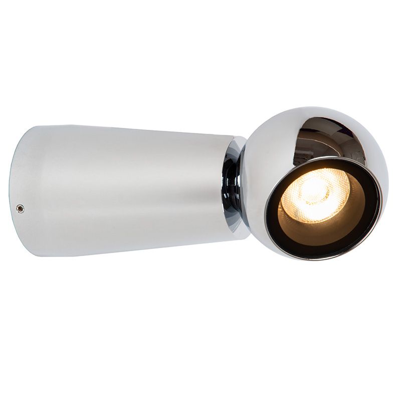 Chromowana lampa zewnętrzna nowoczesna, Ipsos, 5W, 2700K LED, IP54 Chromowana lampa zewnętrzna nowoczesna, Ipsos, 5W, 2700K LED, IP54