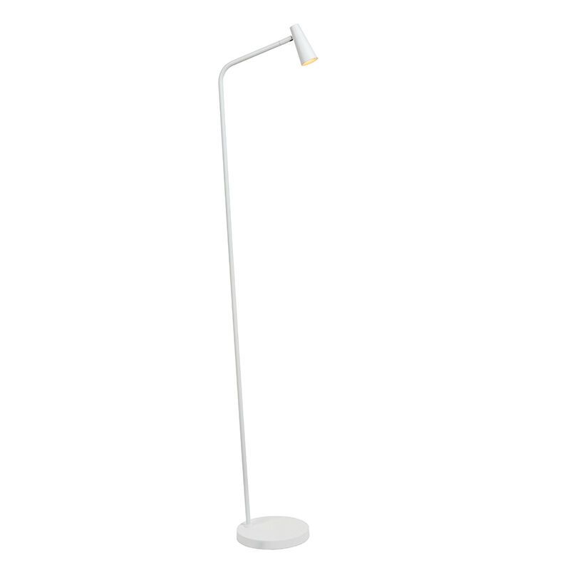 Biała lampa stojąca akumulatorowa nowoczesna, Stirling, 3W, 2700K LED, z dotykowy ściemniacz