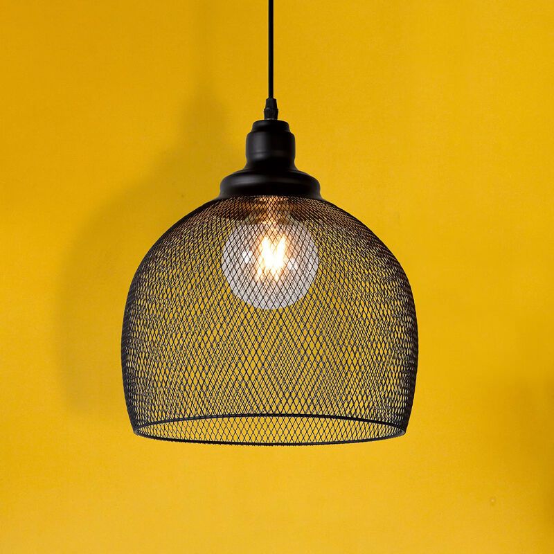 Czarna lampa wisząca retro, Mesh Czarna lampa wisząca retro, Mesh
