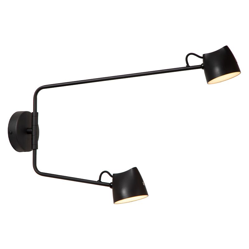 Czarny kinkiet akumulatorowy rustykalny, Milne, 6W, 2700K LED, z dotykowy ściemniacz