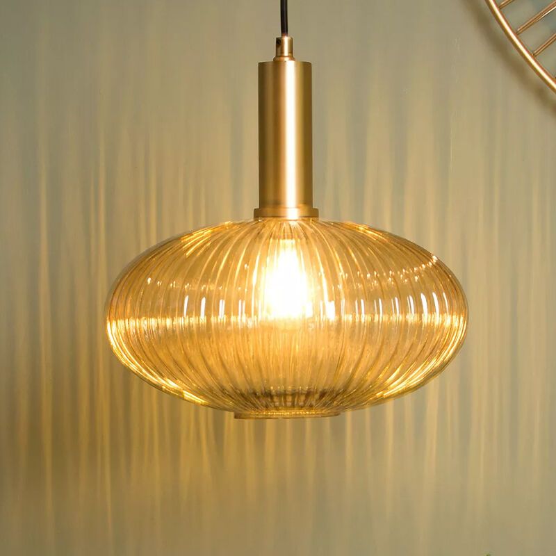 Bursztynowa lampa wisząca retro, Maloto