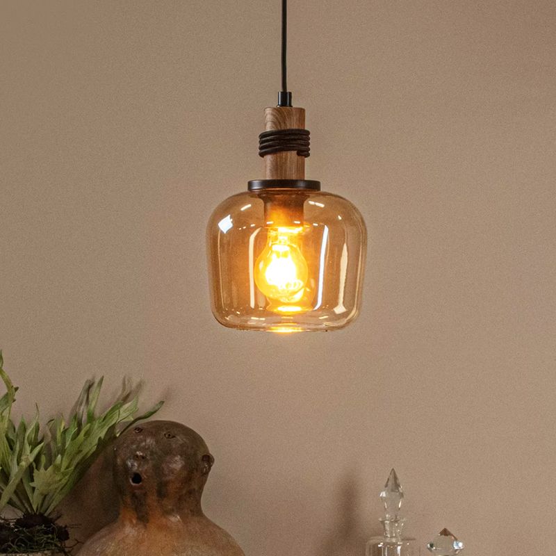 Bursztynowa lampa wisząca retro, Ilona