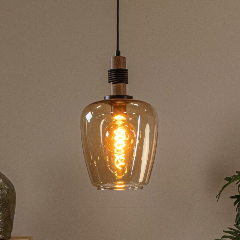 Bursztynowa lampa wisząca retro, Ilona Bursztynowa lampa wisząca retro, Ilona
