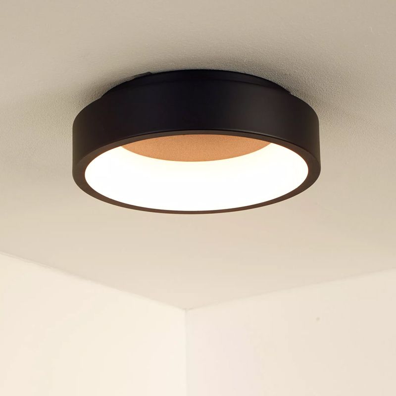 Czarny plafon sufitowy nowoczesny, Talowe, 20W, 3000K LED