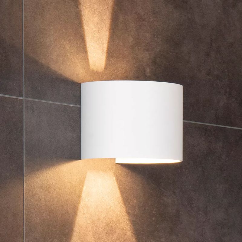 Biały kinkiet góra-dół nowoczesny, Axi, 6W, 2700K LED, IP54 Biały kinkiet góra-dół nowoczesny, Axi, 6W, 2700K LED, IP54