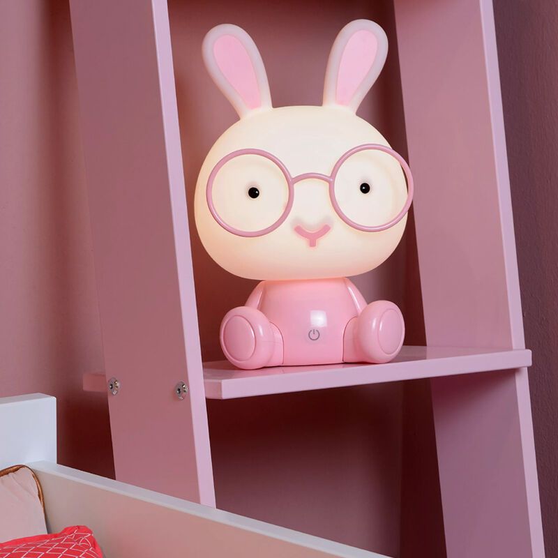 Różowa lampa stołowa dla dzieci, Dodo Rabbit, 3W, 4000K LED Różowa lampa stołowa dla dzieci, Dodo Rabbit, 3W, 4000K LED