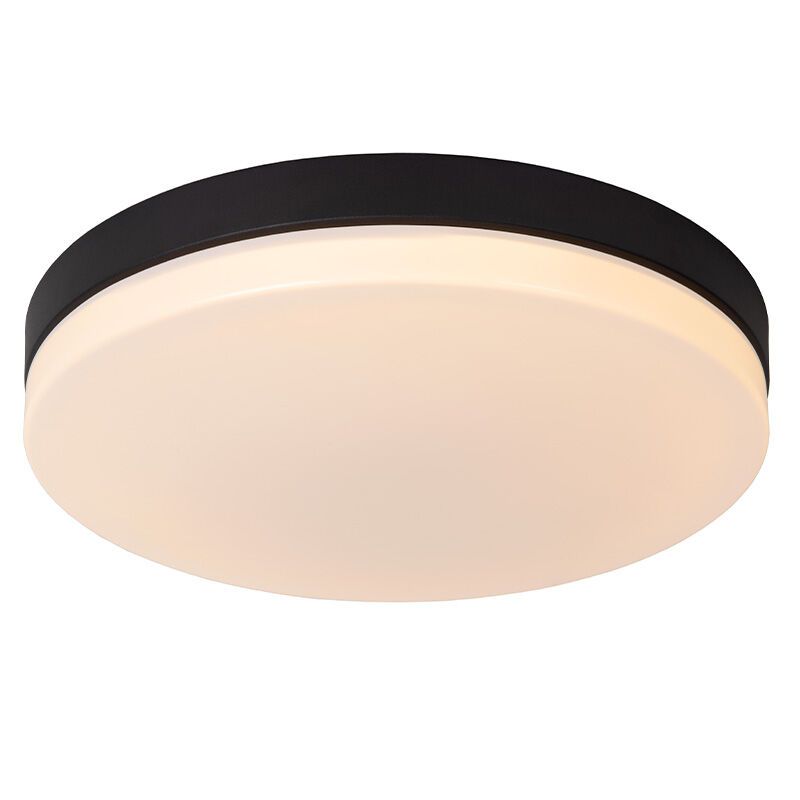 Czarna lampa łazienkowa sufitowa plastikowa, Biskit, 36W, 2700K LED, IP44