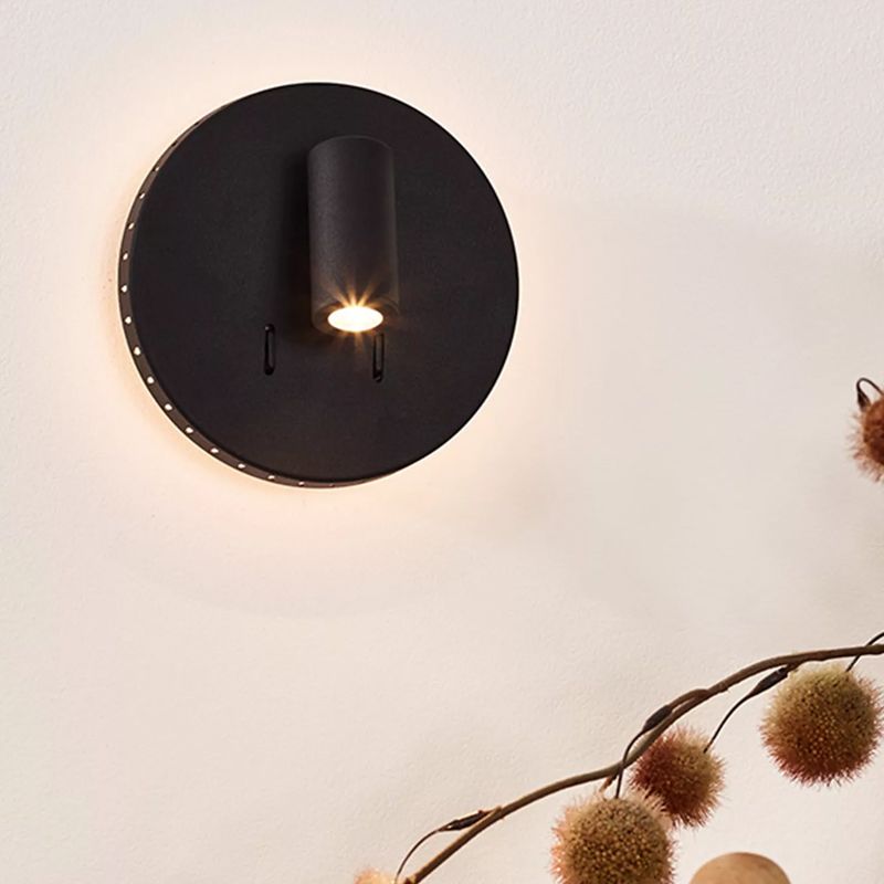 Czarny kinkiet nowoczesny, Bentjer, 6W, 3000K LED, z przełącznik Czarny kinkiet nowoczesny, Bentjer, 6W, 3000K LED, z przełącznik