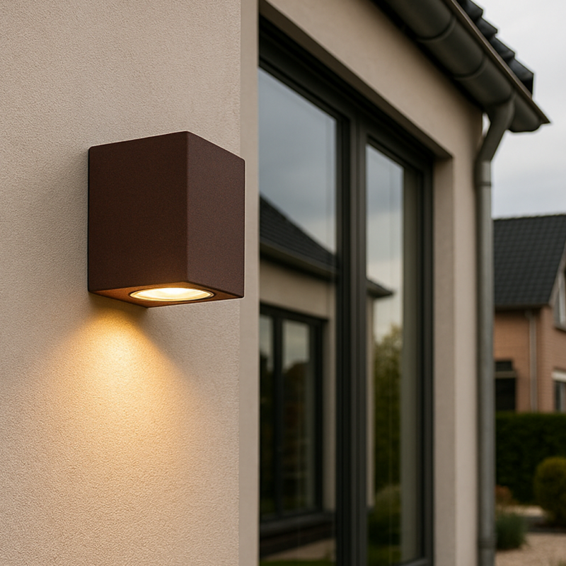 Nowoczesna lampa zewnętrzna rdzawa, Corella, IP44