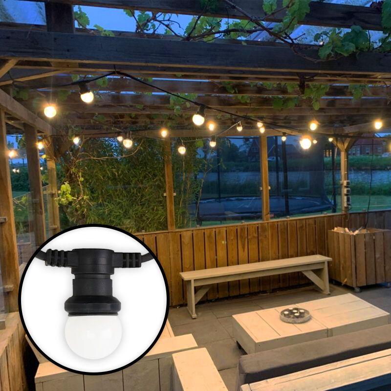 15m girlanda ogrodowa w tym 15 białymi żarówkami