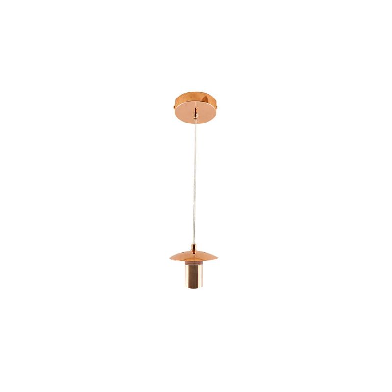 Metalowa lampa wisząca bez abażur w kolorze brązu, Minne