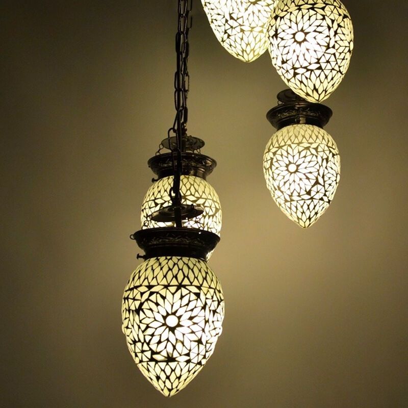 Mozaikowa orientalna lampa wisząca przezroczysta, Amir Mozaikowa orientalna lampa wisząca przezroczysta, Amir