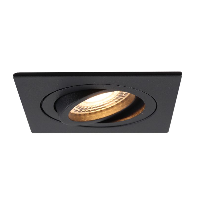 Aluminiowa oprawa sufitowa wpuszczana czarna, Scott