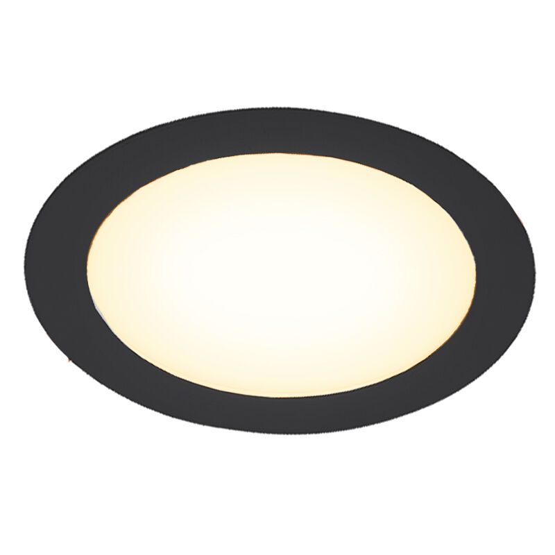 Czarny downlight aluminiowy, Umbriel, 6W, 3000K LED, IP44 Czarny downlight aluminiowy, Umbriel, 6W, 3000K LED, IP44