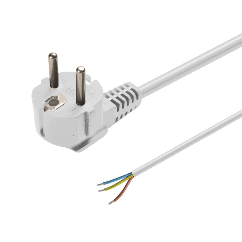 Kabel przyłączeniowy, 3 m, 3x 0,75 mm², biały