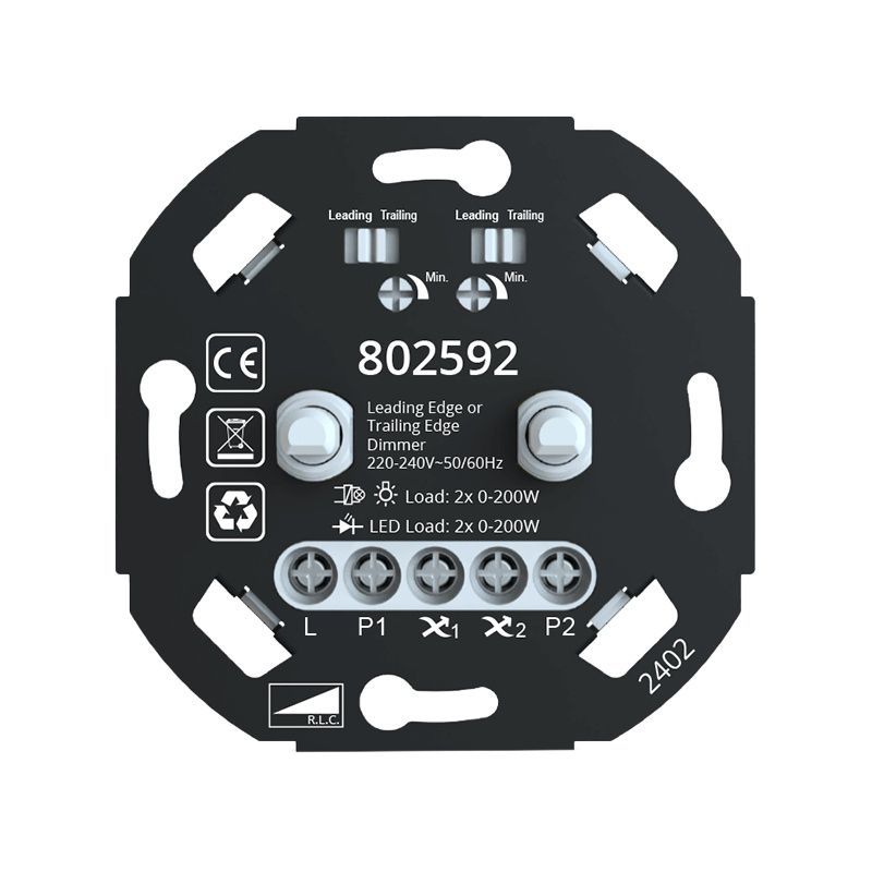 Podwójny ściemniacz LED 0-200W Podwójny ściemniacz LED 0-200W