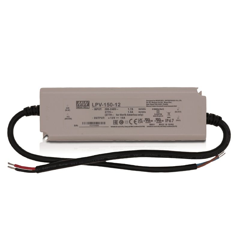 Sterownik LED MeanWell 12V, 150W, IP67 Sterownik LED MeanWell 12V, 150W, IP67