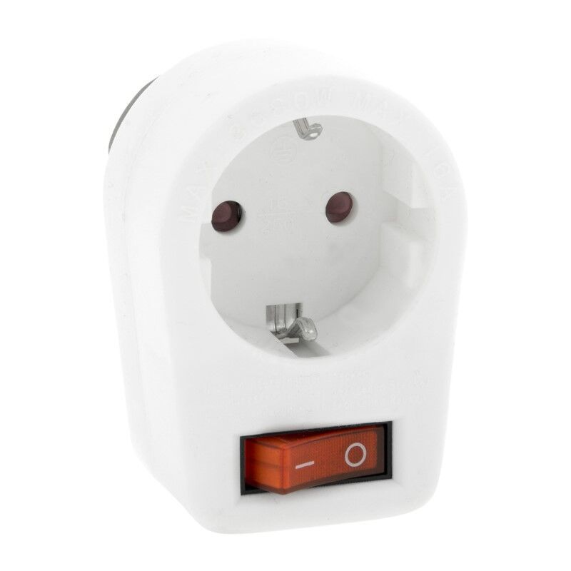 Wtyczka Uziemnik ochronny Lampa 10/16A, biała Wtyczka Uziemnik ochronny Lampa 10/16A, biała