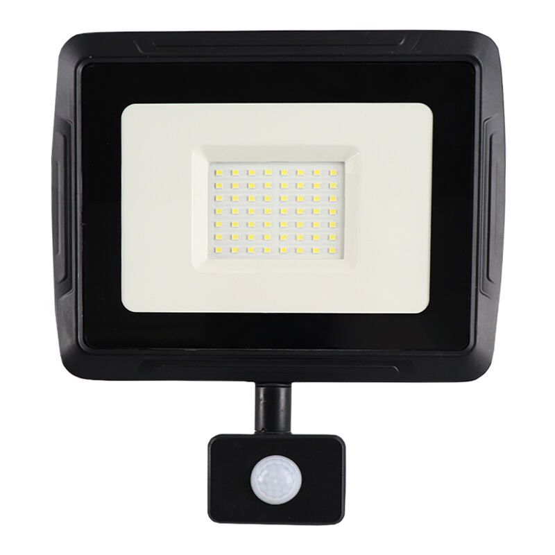 Czarny naświetlacz z czujnikiem aluminiowy, Miro, 50W, 6000K LED, IP65 Czarny naświetlacz z czujnikiem aluminiowy, Miro, 50W, 6000K LED, IP65