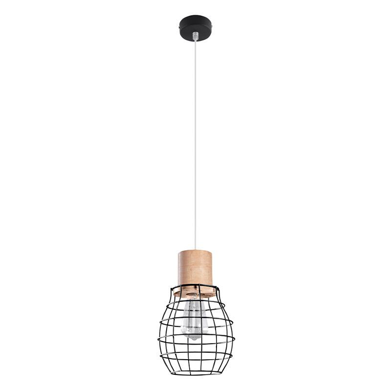 Drewniana lampa wisząca brązowa, Gerbrich