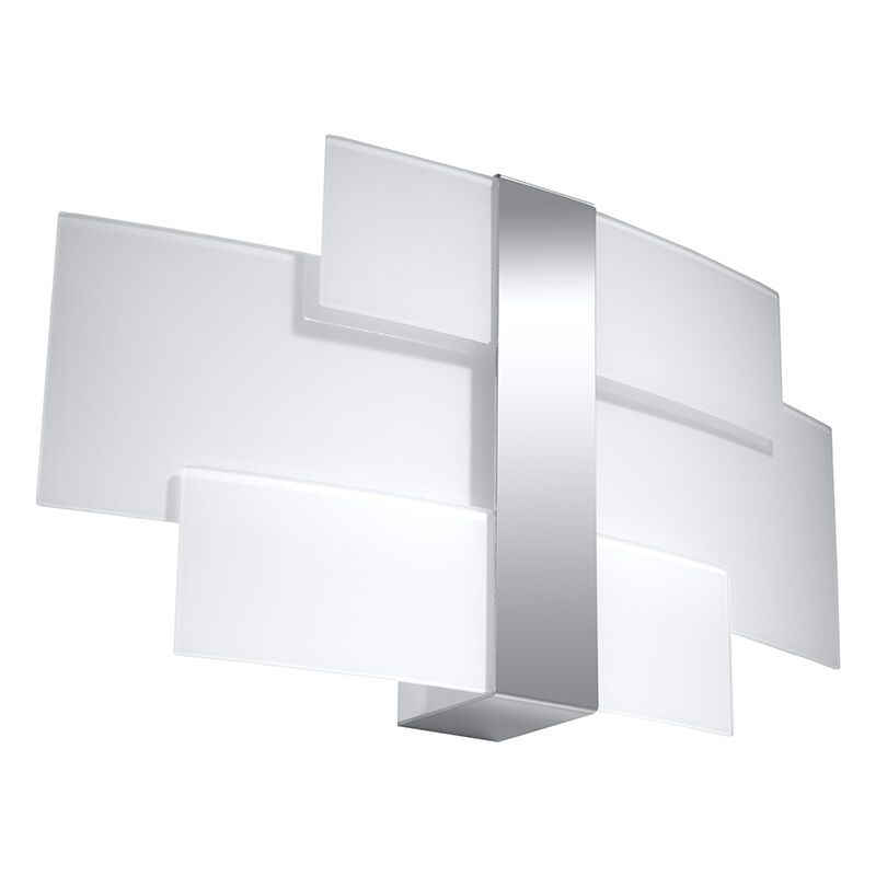 Szklany kinkiet chromowany, Marith