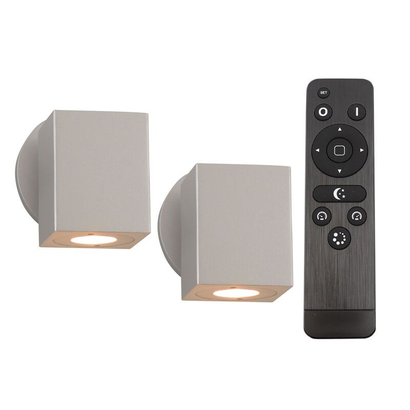 2 kinkiety Rudy, 12, z zestawem przyłączeniowym i pilotem