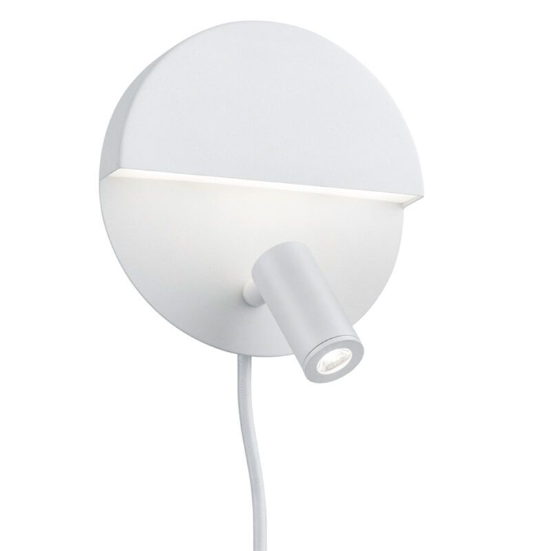 Biały kinkiet design, Solo, 6W, 3000K LED, z przełącznik Biały kinkiet design, Solo, 6W, 3000K LED, z przełącznik