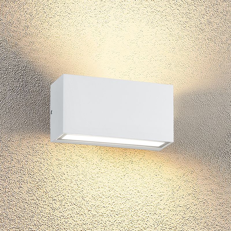 Biała lampa zewnętrzna nowoczesna, Seby, 10W, 3000K LED, IP65