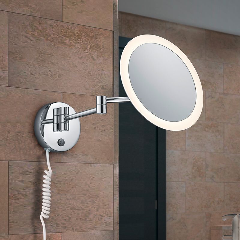 Chromowany kinkiet nowoczesny, Bartje, 3W, 3000K LED, IP44, z przełącznik