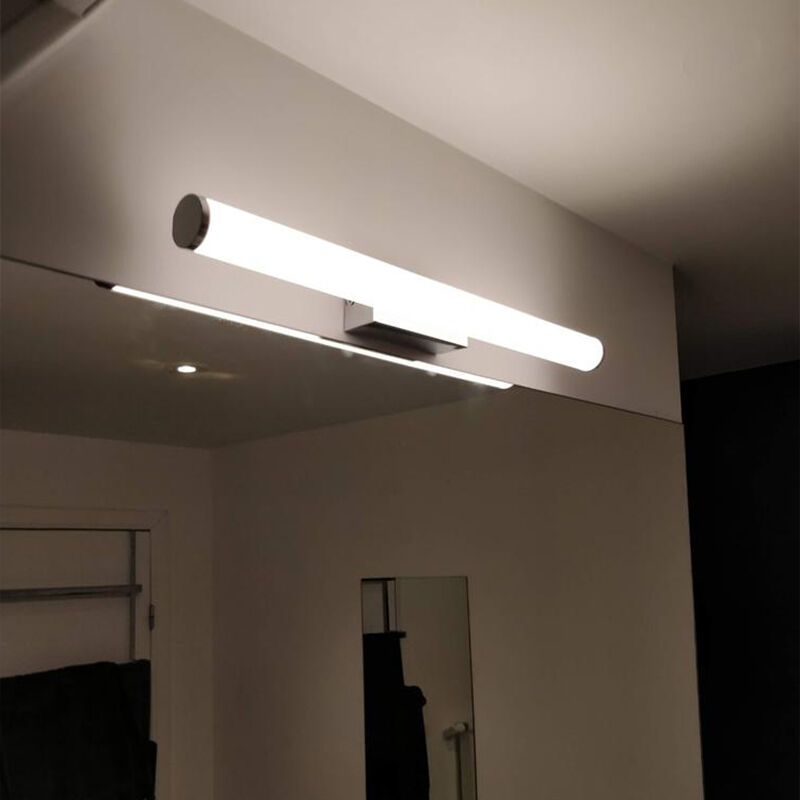 Chromowany oświetlenie lustra nowoczesny, Staby, 6,5W, 3000K LED, IP44, z przełącznik Chromowany oświetlenie lustra nowoczesny, Staby, 6,5W, 3000K LED, IP44, z przełącznik