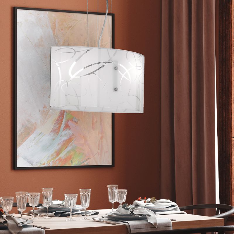 Biała lampa wisząca nowoczesna, Antoine