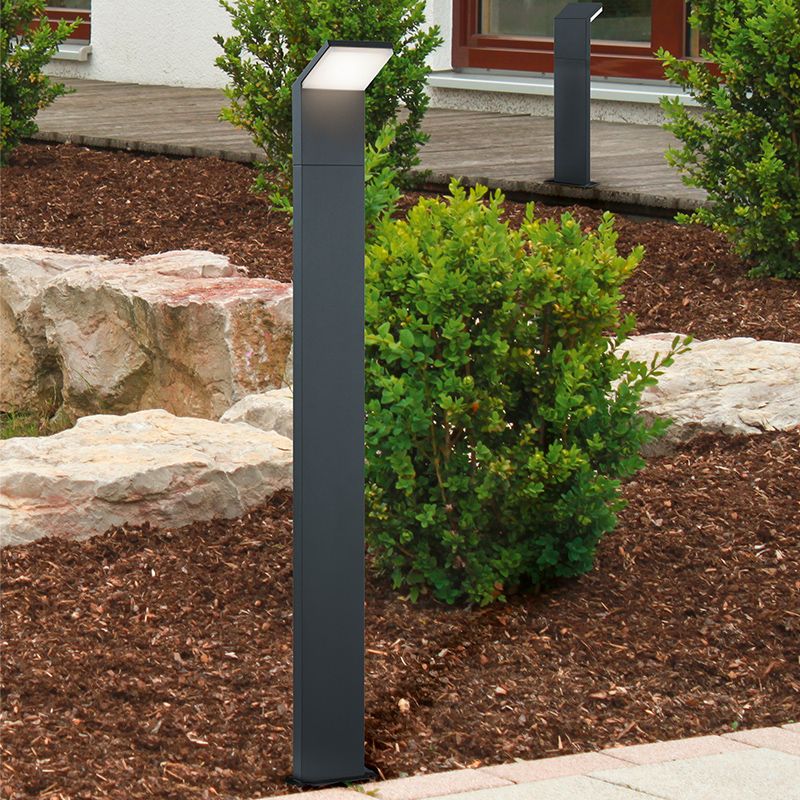 Czarna lampa zewnętrzna nowoczesna, Solana, 9W, 3000K LED, IP54