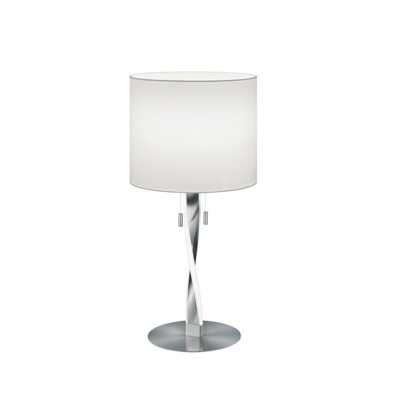 Niklowa lampa stołowa nowoczesna, Ramten, 3W, 3000K LED, z przełącznik pociągowy