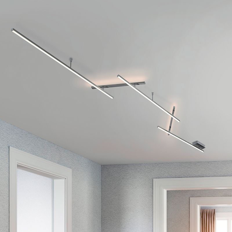 Niklowy plafon sufitowy design, Kandla, 6W, 3000K LED Niklowy plafon sufitowy design, Kandla, 6W, 3000K LED