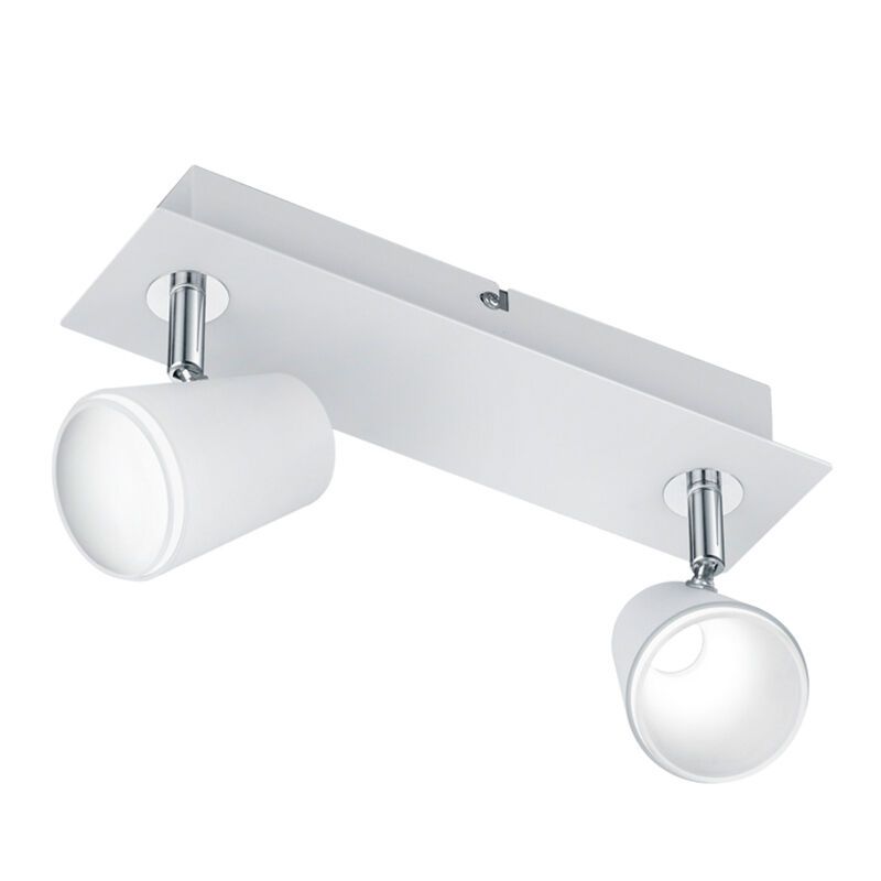 Biały kinkiet szklany, Laysha, 6W, 3000K LED, z przełącznik