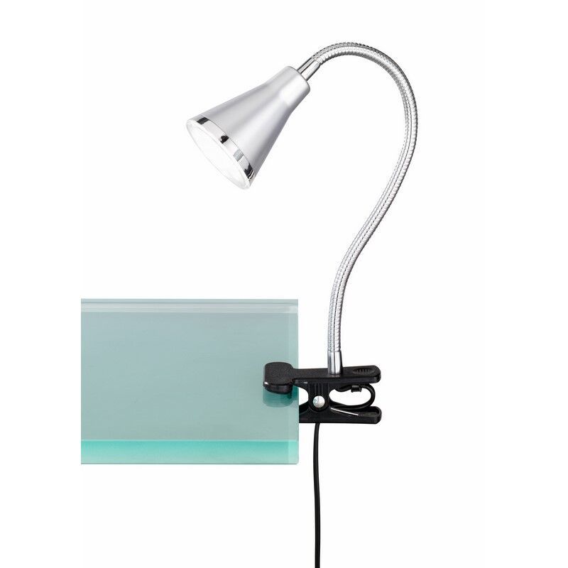 Srebreny reflektor z klamrą plastikowy, Taimi, 3,8W, 3000K LED, z przełącznik Srebreny reflektor z klamrą plastikowy, Taimi, 3,8W, 3000K LED, z przełącznik