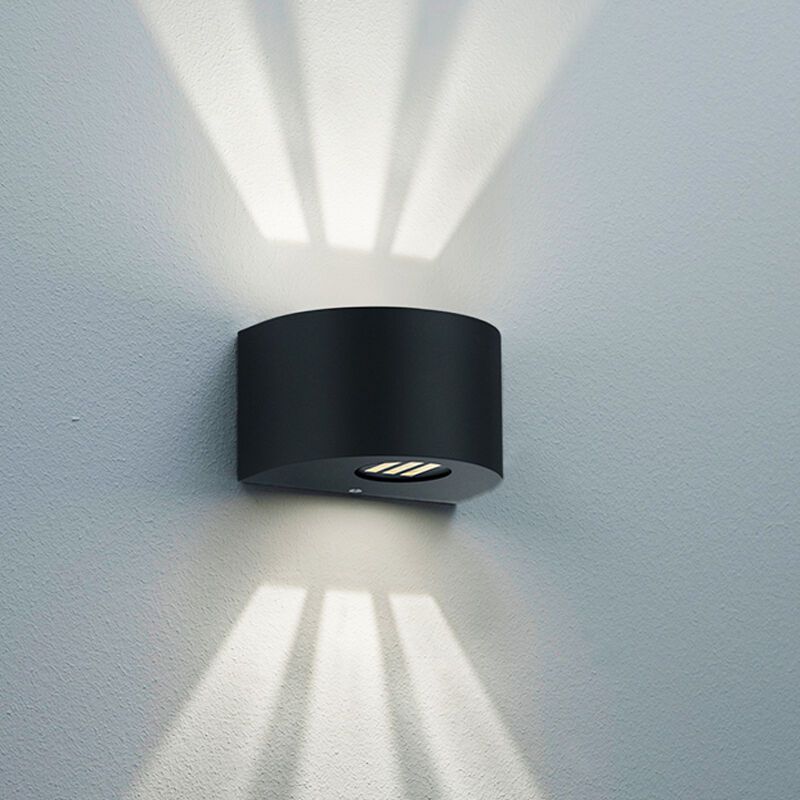 Czarna lampa zewnętrzna design, Sandkas, 2W, 3000K LED, IP44 Czarna lampa zewnętrzna design, Sandkas, 2W, 3000K LED, IP44