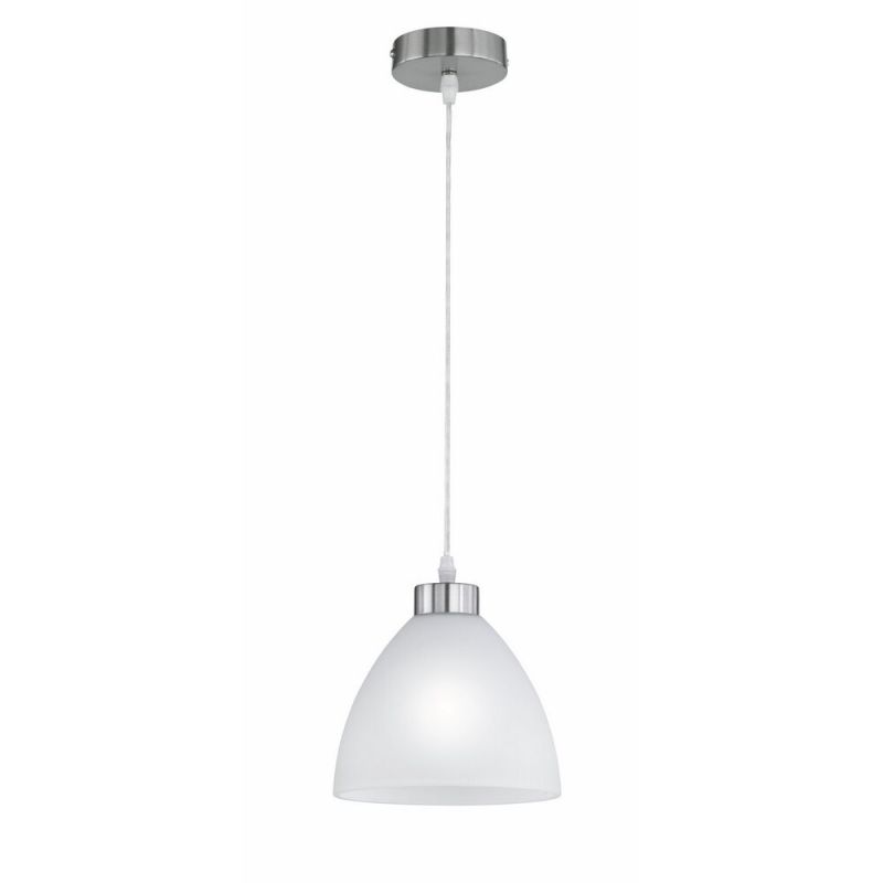 Niklowa lampa wisząca szklana, Babette