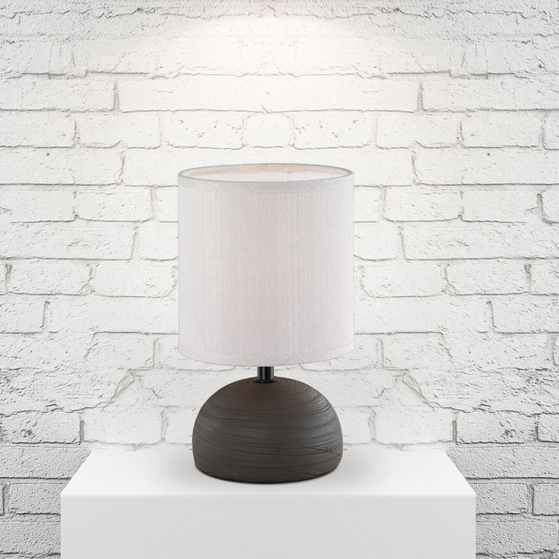 Ceramiczna lampa stołowa brązowa, Yeraz, z przełącznik Ceramiczna lampa stołowa brązowa, Yeraz, z przełącznik