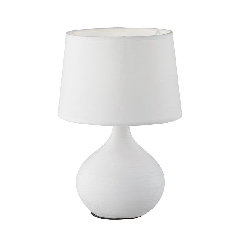 Ceramiczna lampa stołowa biała, Yesha, z przełącznik Ceramiczna lampa stołowa biała, Yesha, z przełącznik