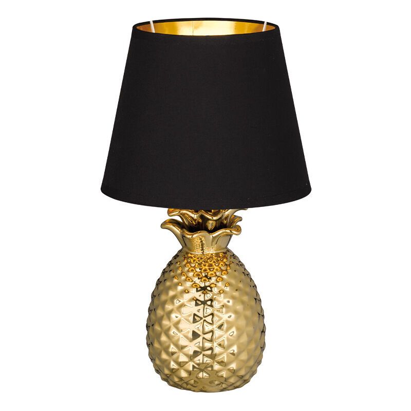 Ceramiczna lampa stołowa złota, Monsted, z przełącznik Ceramiczna lampa stołowa złota, Monsted, z przełącznik