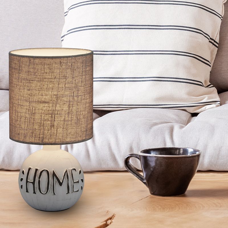 Ceramiczna lampa stołowa biała, Mosh, z przełącznik Ceramiczna lampa stołowa biała, Mosh, z przełącznik