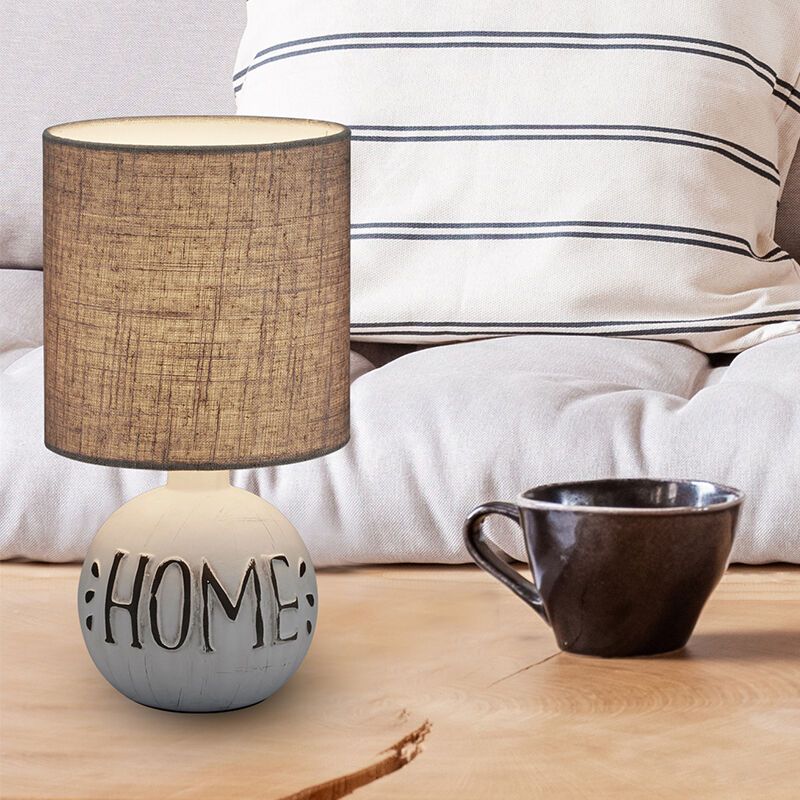Ceramiczna lampa stołowa biała, Mosh, z przełącznik Ceramiczna lampa stołowa biała, Mosh, z przełącznik