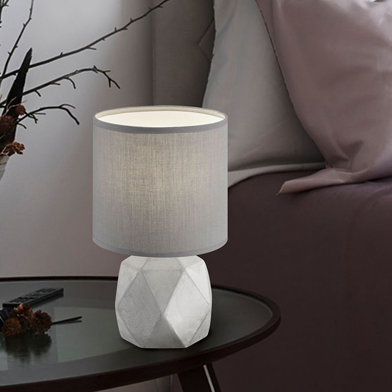 Betonowa lampa stołowa szara, Yfenn, z przełącznik