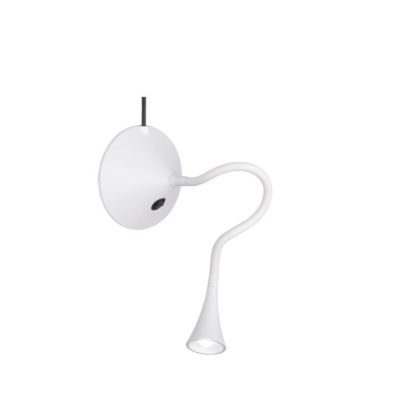 Biała lampa biurkowa nowoczesna, Yelaisa, 3W, 3000K LED, z przełącznik Biała lampa biurkowa nowoczesna, Yelaisa, 3W, 3000K LED, z przełącznik