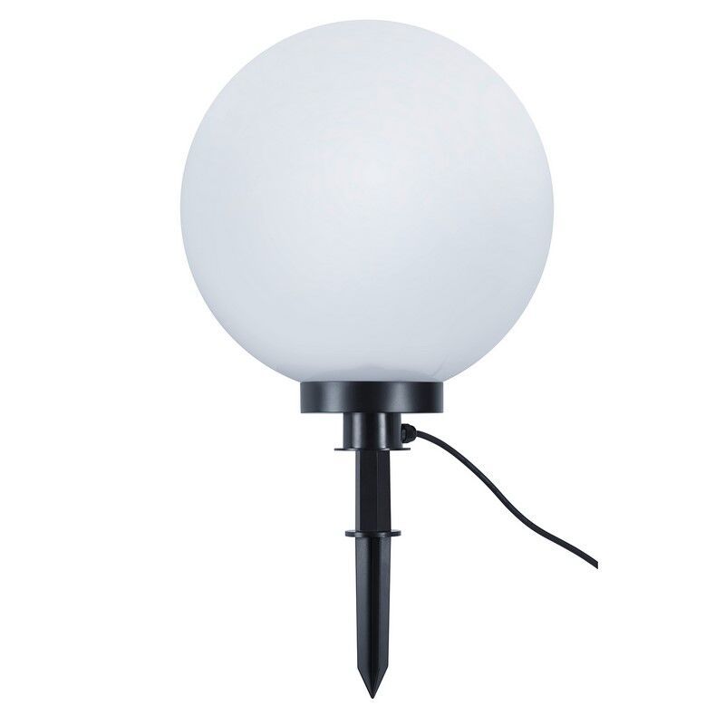 Biała lampa dogruntowa plastikowa, Ytske, IP44 Biała lampa dogruntowa plastikowa, Ytske, IP44