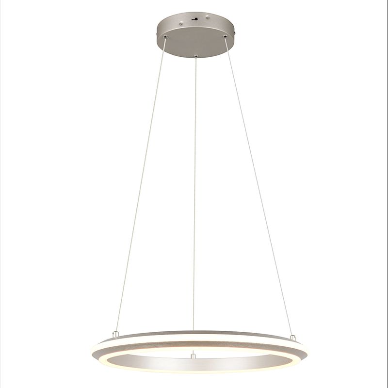 Niklowa lampa wisząca nowoczesna, Jiry, 34W, white switch LED, ściemniana w 3 krokach Niklowa lampa wisząca nowoczesna, Jiry, 34W, white switch LED, ściemniana w 3 krokach